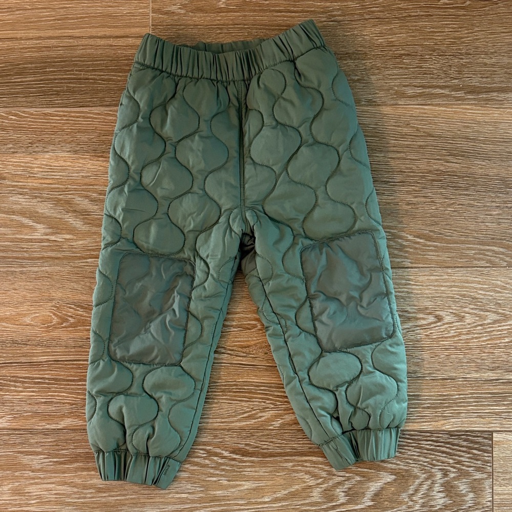 Patagonia Kids Green Quilted Joggers